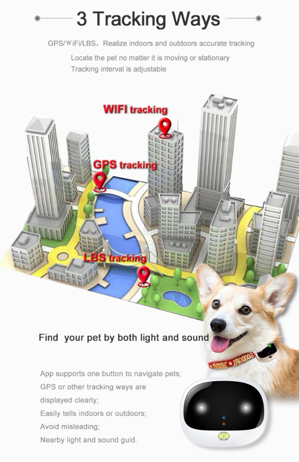 具有防水IP67 V43的4G Lte GPS宠物追踪器