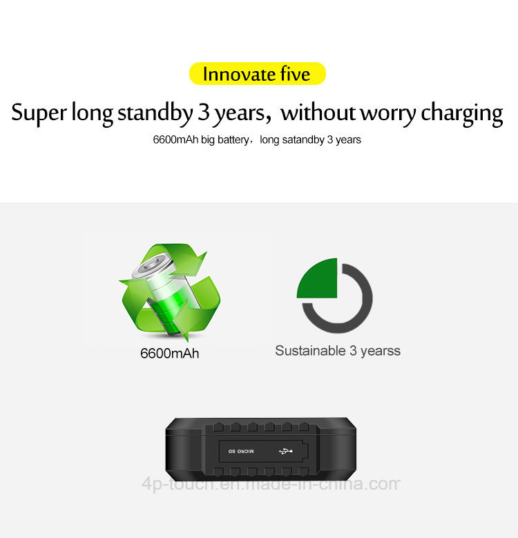6600mAh 车载 GPS 追踪器，带实时追踪 (T800B)