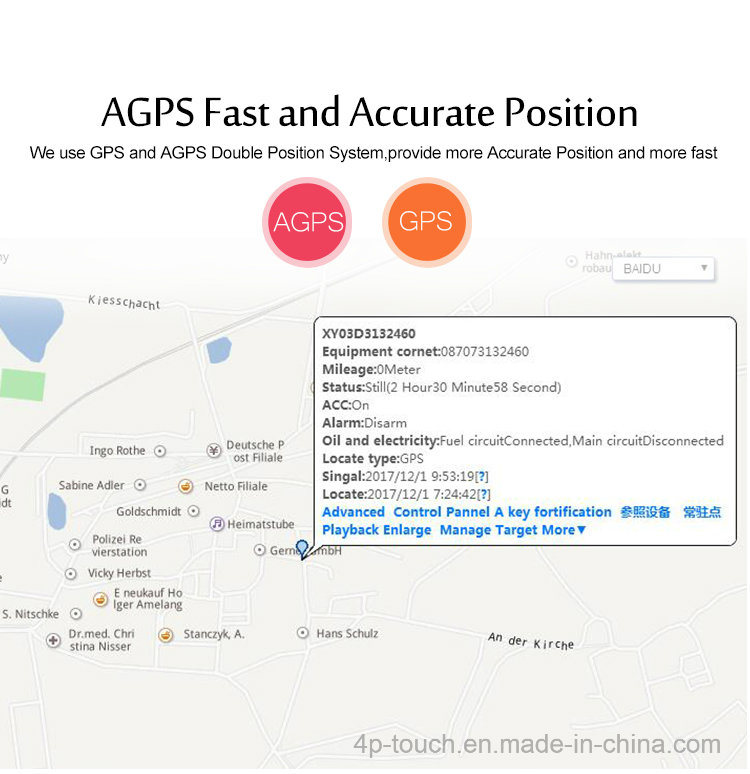 带谷歌地图的强磁车辆 GPS 跟踪设备 T800b