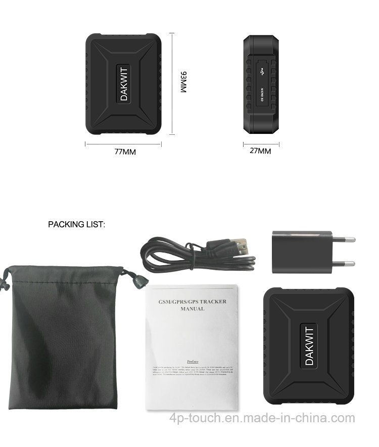 带有运动警报的车辆的GPS/GPRS/GSM跟踪器（T800B）